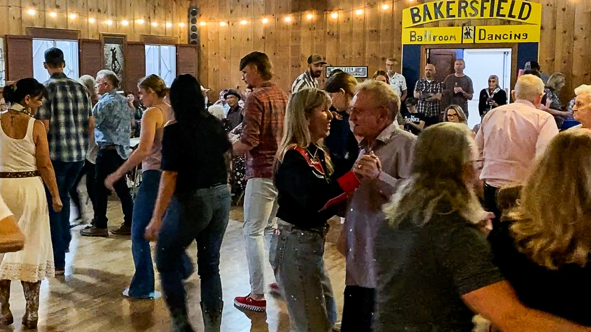 Neighbors enjoying partner dancing at Fairfax Grange